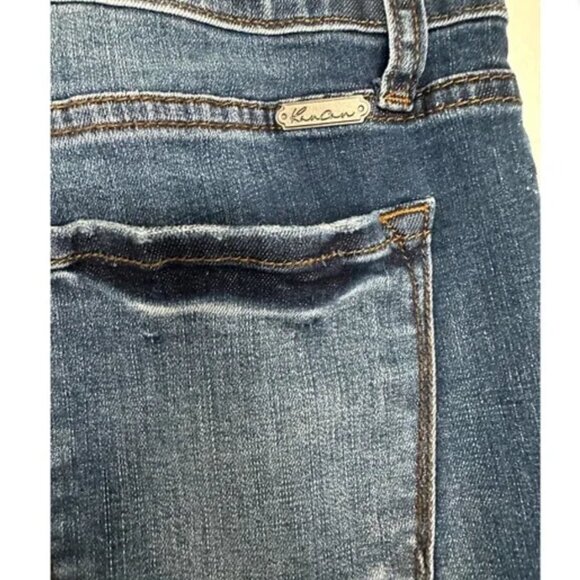 🥳 FINAL SALE 🎉 Kancan Hippie Distressed Fringed Jean Sz 26 - Picture 9 of 10